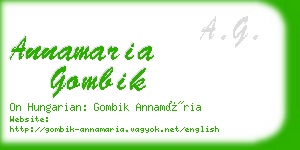 annamaria gombik business card